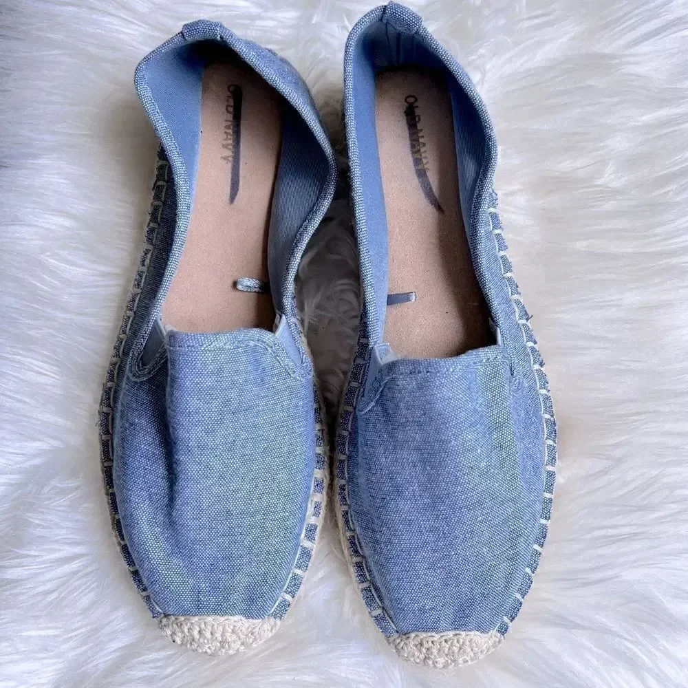Old Navy chambray espadrilles slip on